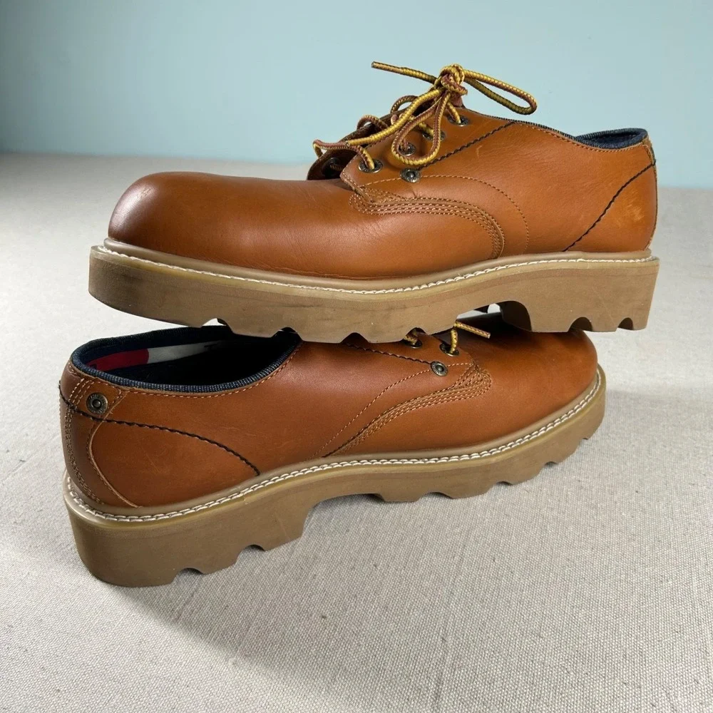 Vintage Tommy Hilfiger Shoes Mens 13 Chunky Oxford Brown Y2K 35012 G-9 CH9